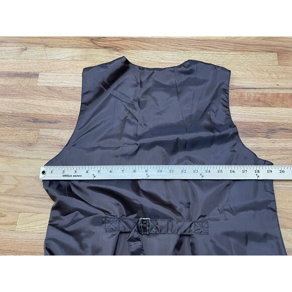 Haband Women's M Brown Vest Leather Biker Western Cowgirl Comfort Hippie Vintage - Picture 5 of 9